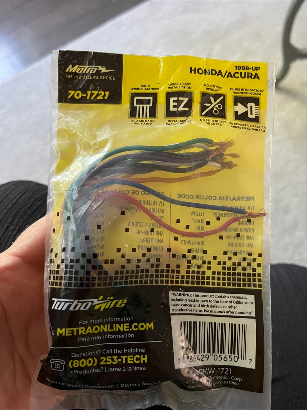 TurboWire 70-1721 Wiring Harness for Honda/Acura - Yellow
